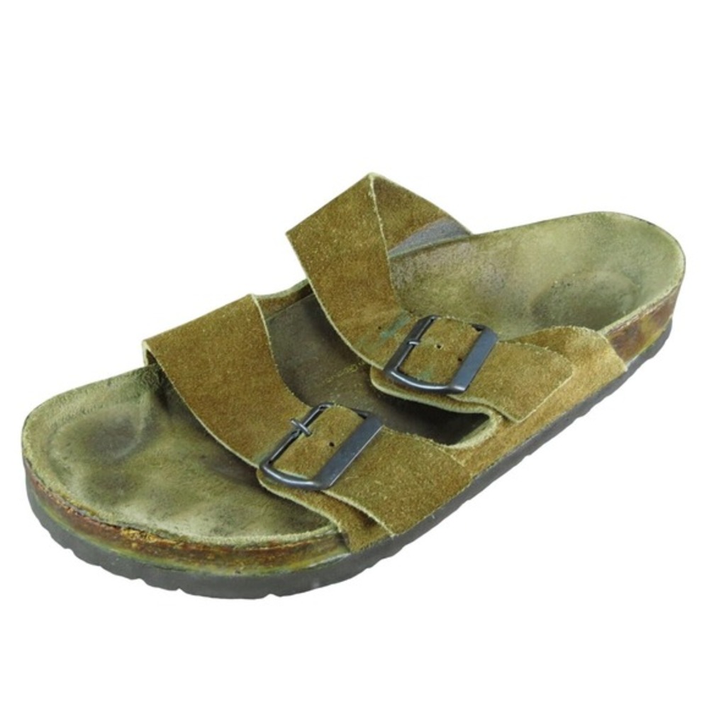 Birkenstock‎ Arizona Women Slide Sandal Shoes Size 8 Wide Brown Suede